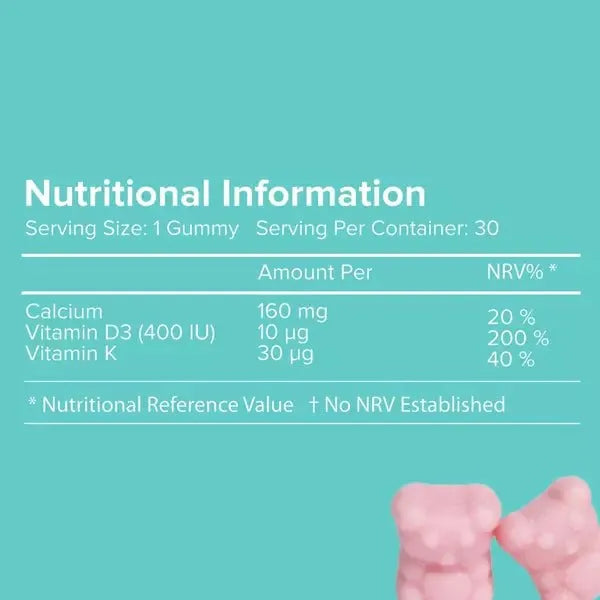 Kids Calcium, Vitamin D & K2 Gummies