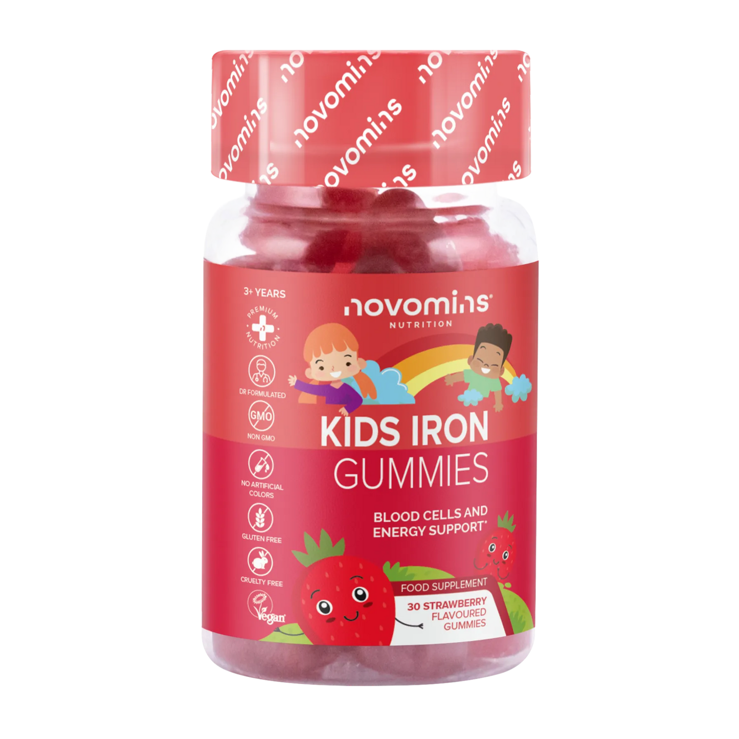 Kids Iron Gummies Vitamin C 30 Gummy Vitamins Support Energy